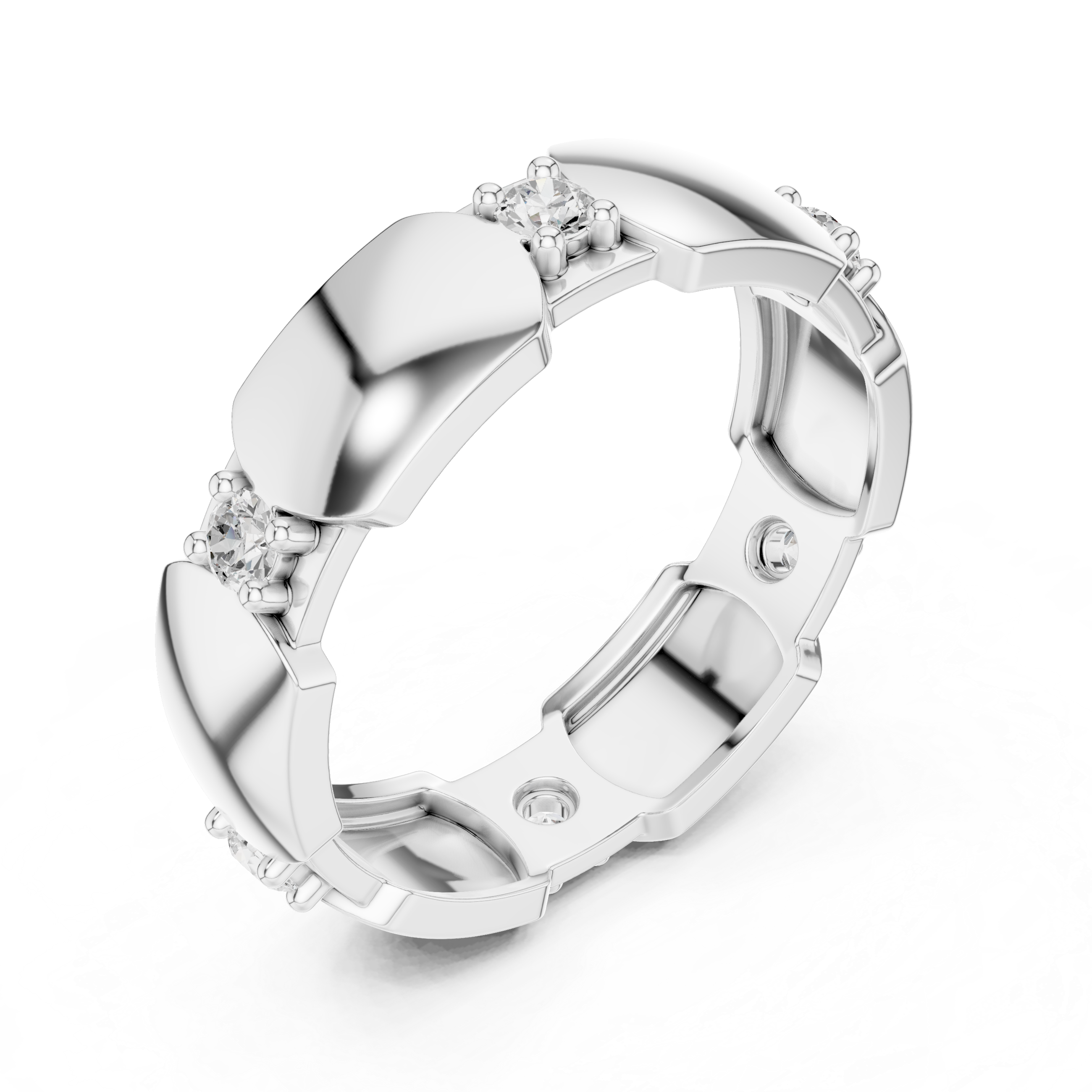 Minimal Bezel Diamond Band Ring