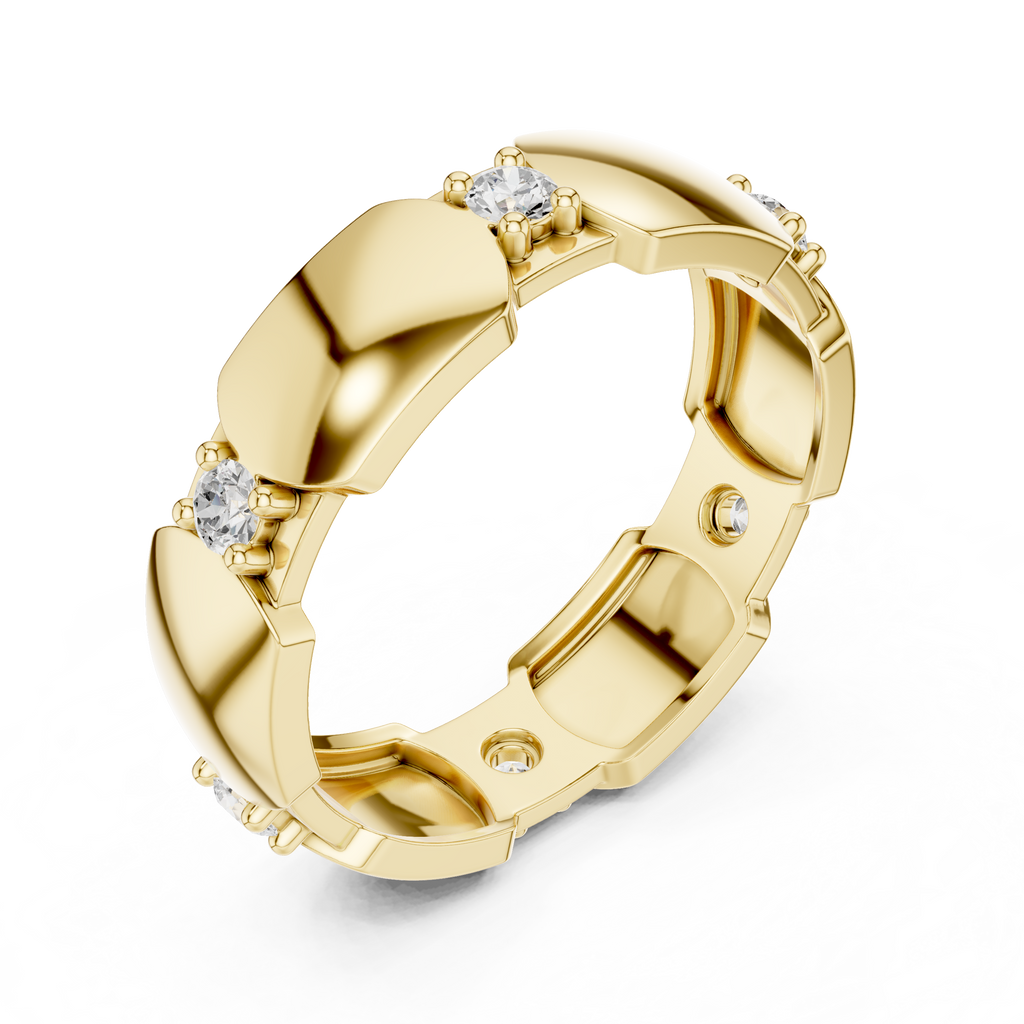 Minimal Bezel Diamond Band Ring