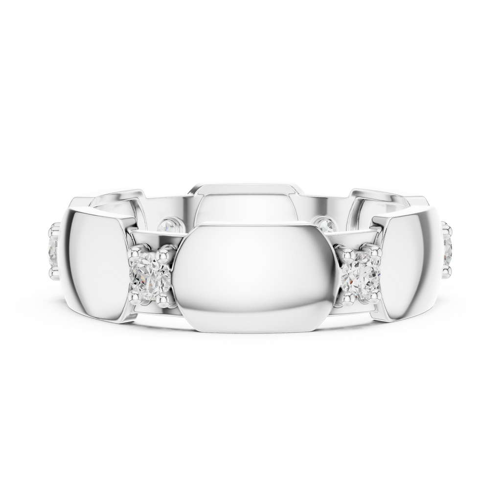 Minimal Bezel Diamond Band Ring