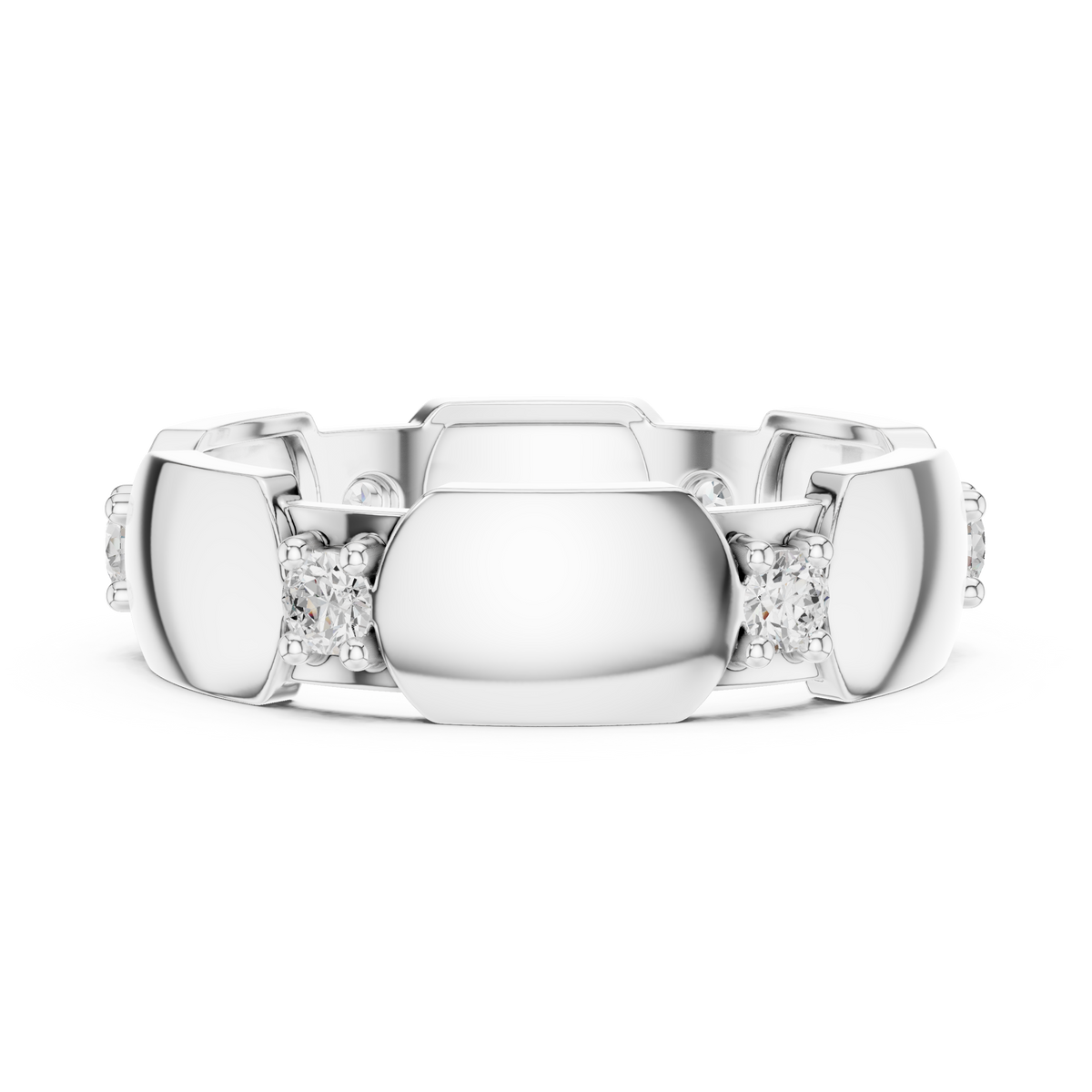 Minimal Bezel Diamond Band Ring — Jewelix Atelier