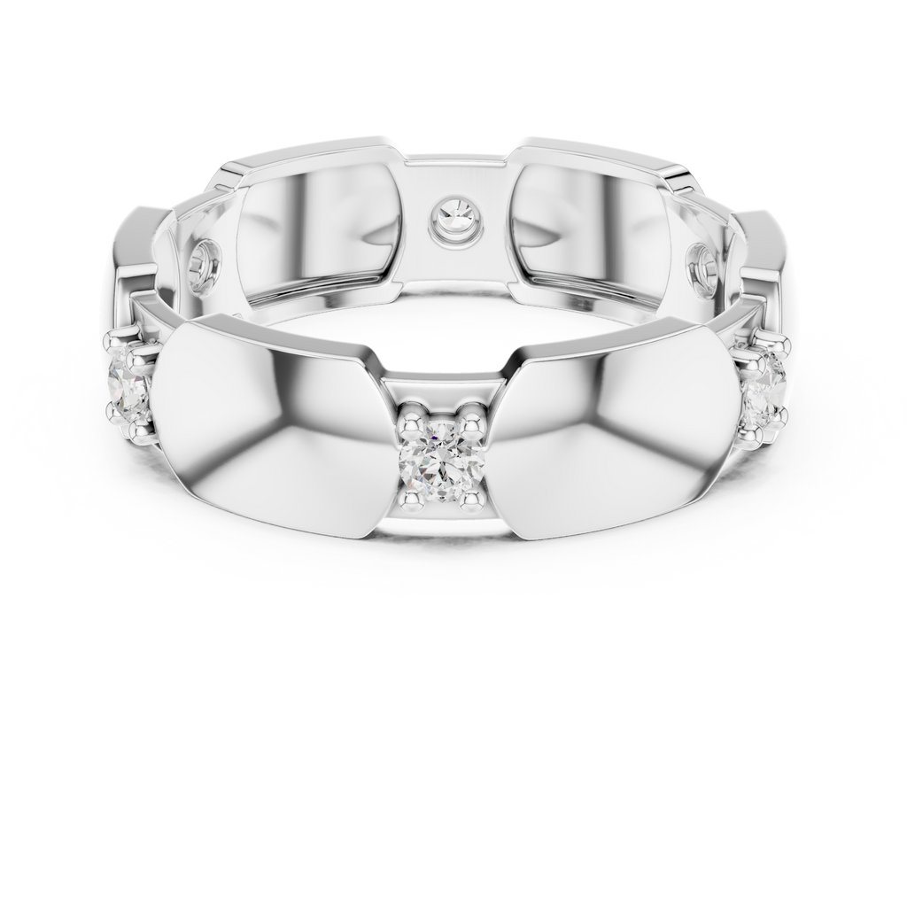 Minimal Bezel Diamond Band Ring
