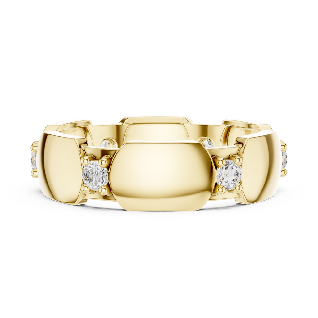 Minimal Bezel Diamond Band Ring