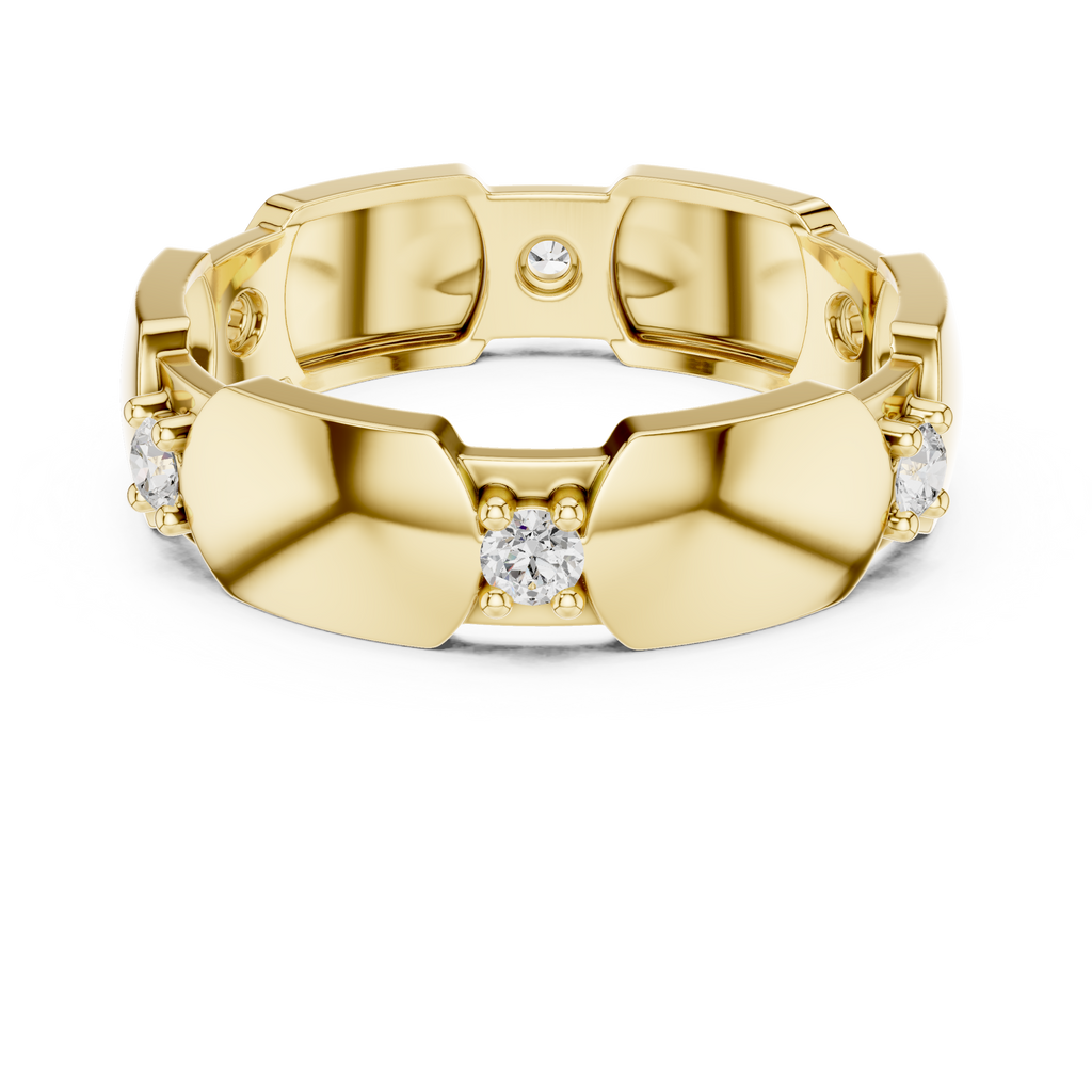 Minimal Bezel Diamond Band Ring