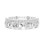 Luxury Heart Motif Diamond Eternity Band in Rose Gold