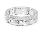 Luxury Heart Motif Diamond Eternity Band in Rose Gold