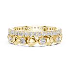 Luxury Heart Motif Diamond Eternity Band in Rose Gold