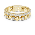 Luxury Heart Motif Diamond Eternity Band in Rose Gold