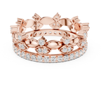 Vintage Floral Diamond Eternity Band in Rose Gold