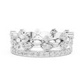 Vintage Floral Diamond Eternity Band in Rose Gold