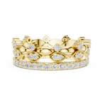 Vintage Floral Diamond Eternity Band in Rose Gold