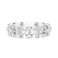 Vintage Floral Diamond Eternity Ring in Rose Gold
