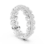 Vintage Scroll Diamond Eternity Ring in Rose Gold