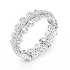 Vintage Scroll Diamond Eternity Ring in Rose Gold