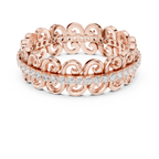 Vintage Scroll Diamond Eternity Ring in Rose Gold