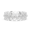 Vintage Scroll Diamond Eternity Ring in Rose Gold