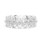 Vintage Scroll Diamond Eternity Ring in Rose Gold