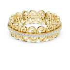 Vintage Scroll Diamond Eternity Ring in Rose Gold