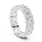 Nature Inspired Diamond Eternity Band in Rose Gold