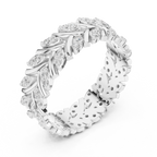 Nature Inspired Diamond Eternity Band in Rose Gold