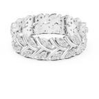 Nature Inspired Diamond Eternity Band in Rose Gold