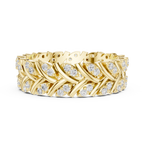 Nature Inspired Diamond Eternity Band in Rose Gold