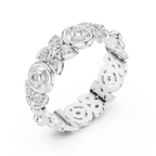 Vintage Halo Diamond Eternity Ring in Rose Gold