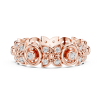 Vintage Halo Diamond Eternity Ring in Rose Gold