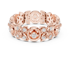 Vintage Halo Diamond Eternity Ring in Rose Gold