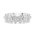 Vintage Halo Diamond Eternity Ring in Rose Gold