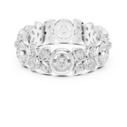 Vintage Halo Diamond Eternity Ring in Rose Gold