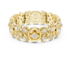 Vintage Halo Diamond Eternity Ring in Rose Gold