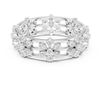 Vintage Floral Diamond Eternity Band in Rose Gold