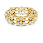Vintage Floral Diamond Eternity Band in Rose Gold