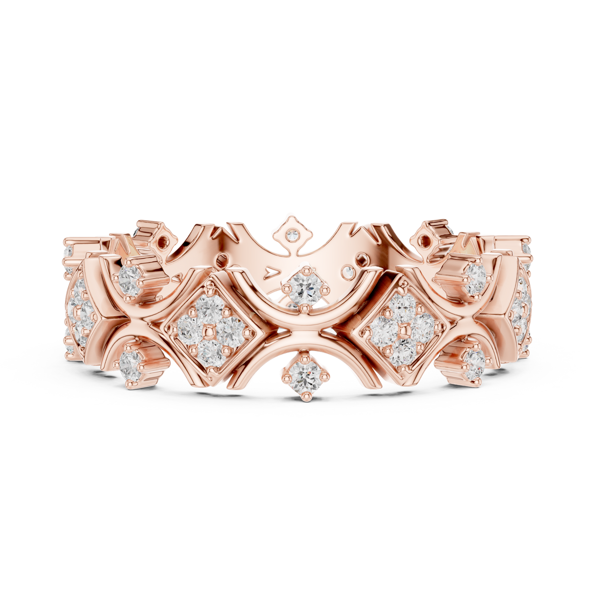 Vintage Geometric Diamond Eternity Ring – view 5 of 12, lab grown diamond ring | Jewelix Atelier