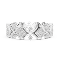 Vintage Geometric Diamond Eternity Ring in Rose Gold