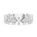 Vintage Geometric Diamond Eternity Ring in Rose Gold