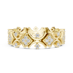 Vintage Geometric Diamond Eternity Ring in Rose Gold
