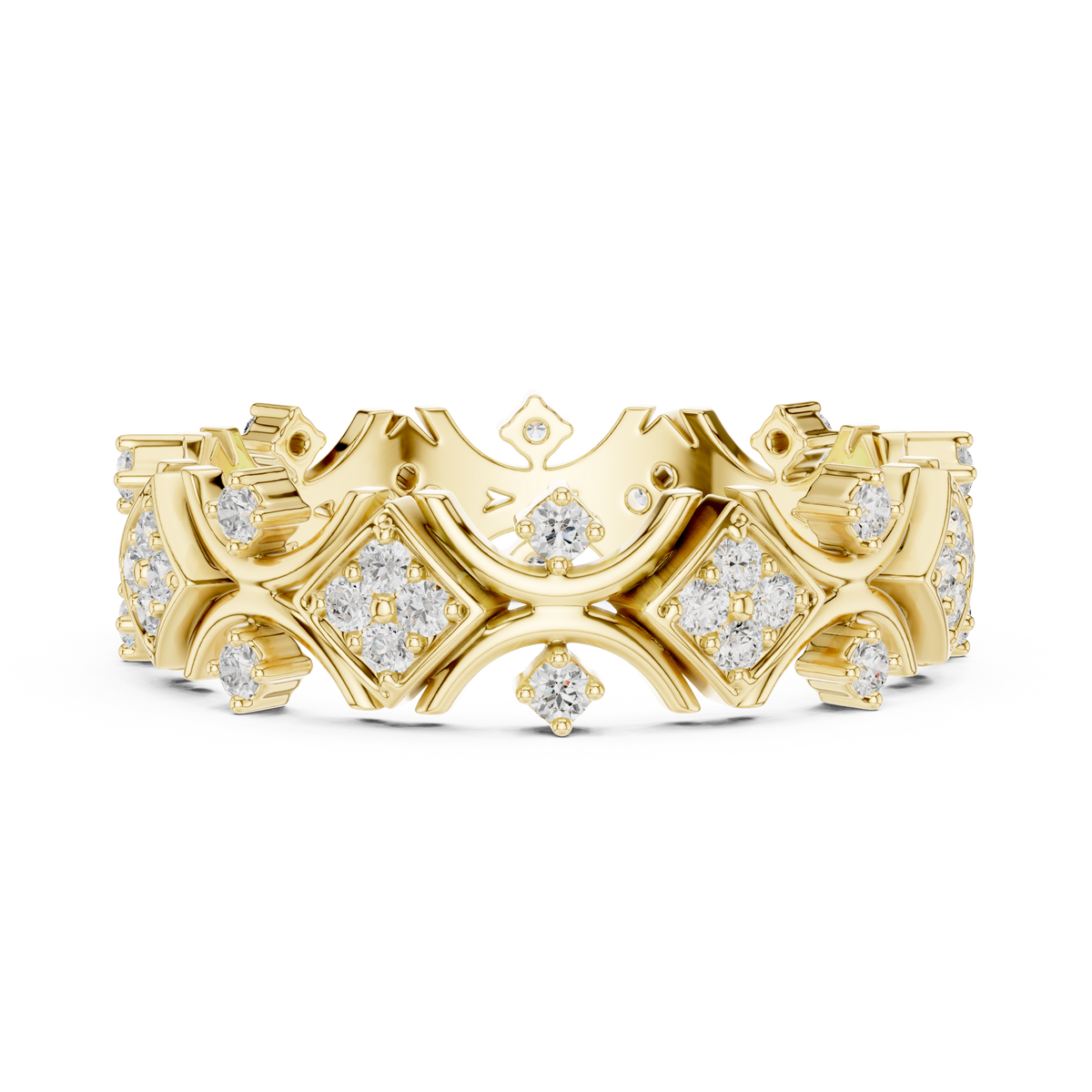 Vintage Geometric Diamond Eternity Ring – view 9 of 12, lab grown diamond ring | Jewelix Atelier
