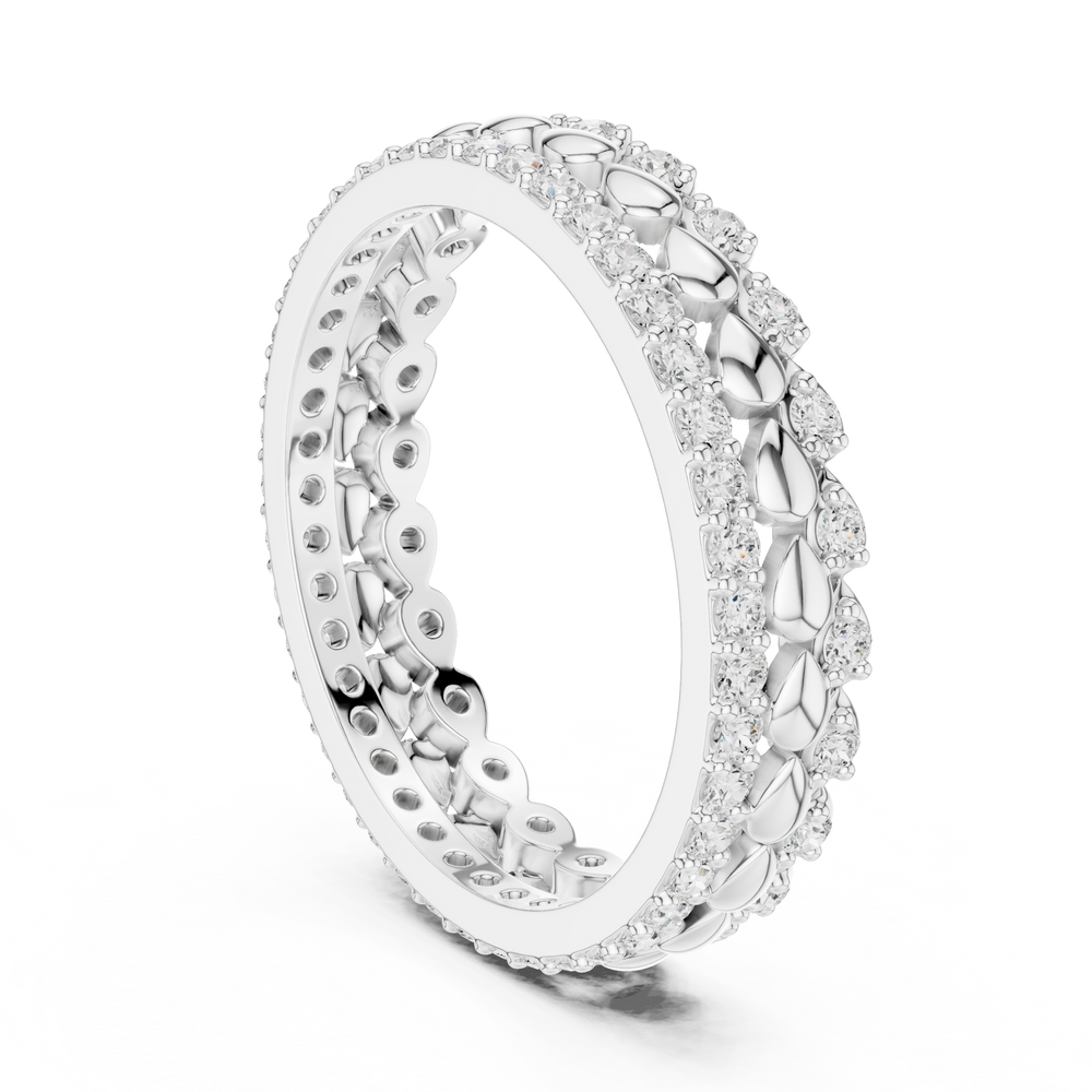 Vintage Diamond Eternity Band in Rose Gold