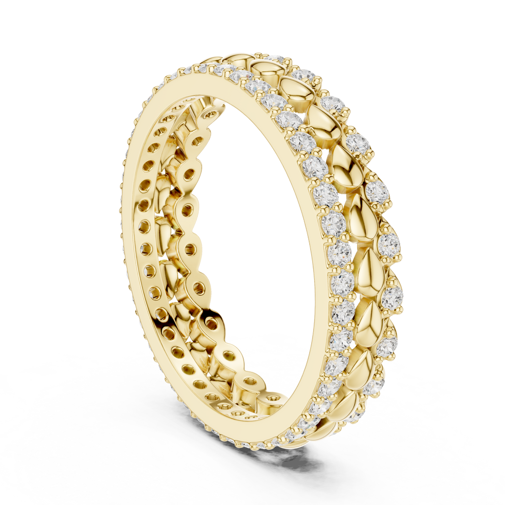 Vintage Diamond Eternity Band in Rose Gold