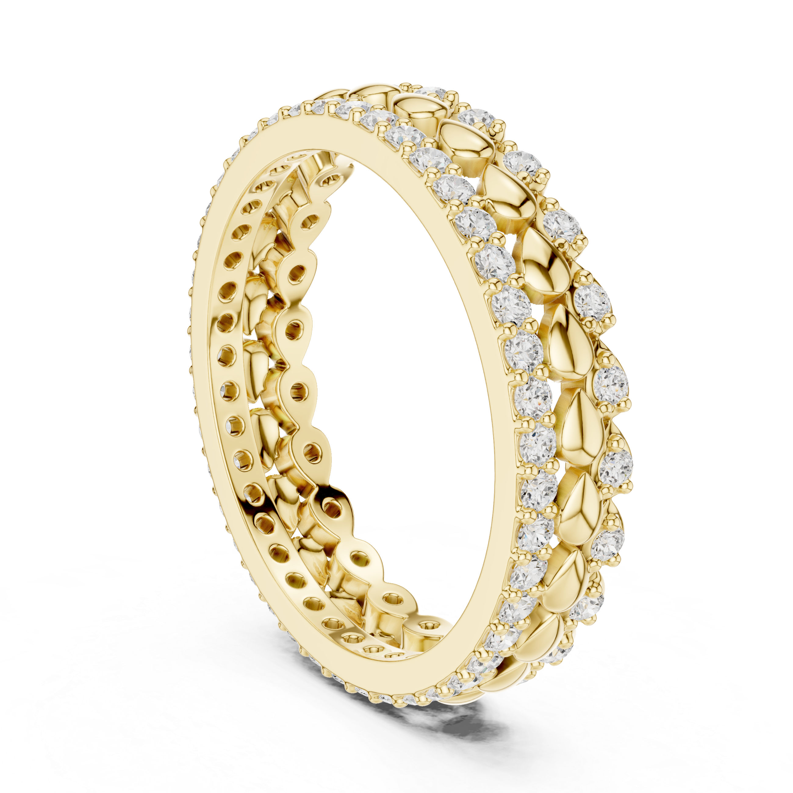 Vintage Diamond Eternity Band in Rose Gold