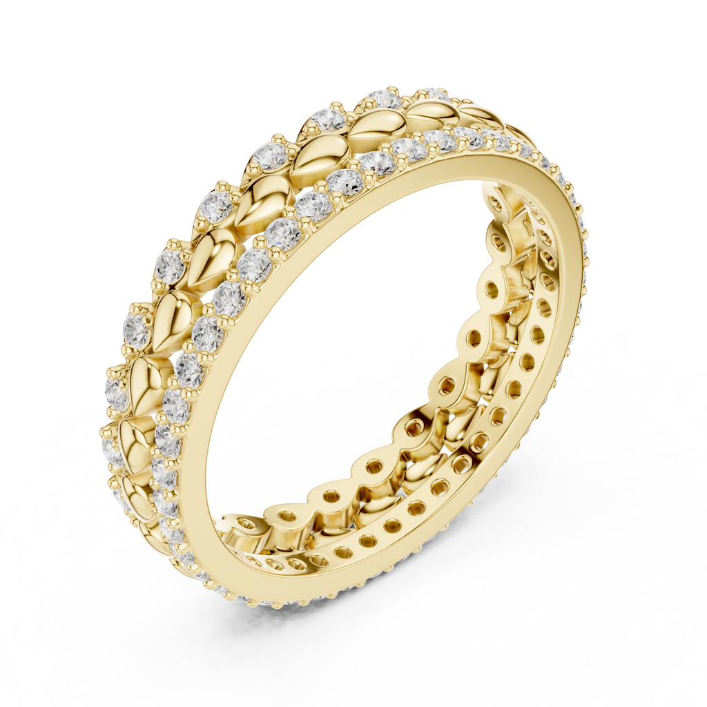 Vintage Diamond Eternity Band in Rose Gold