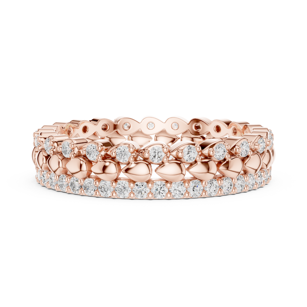 Vintage Diamond Eternity Band in Rose Gold