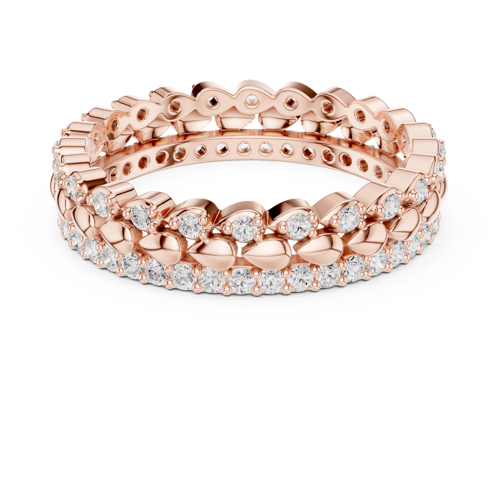 Vintage Diamond Eternity Band in Rose Gold