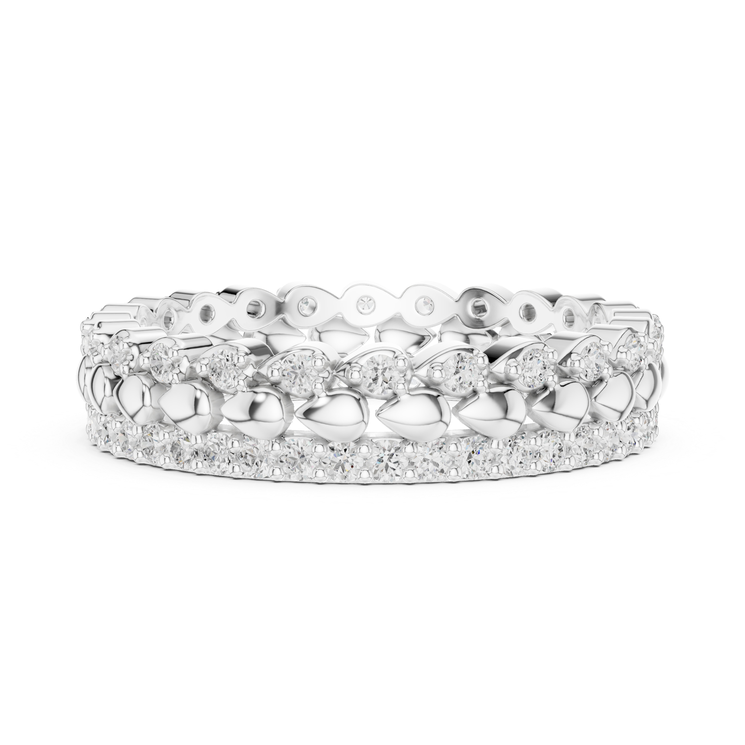 Vintage Diamond Eternity Band in Rose Gold