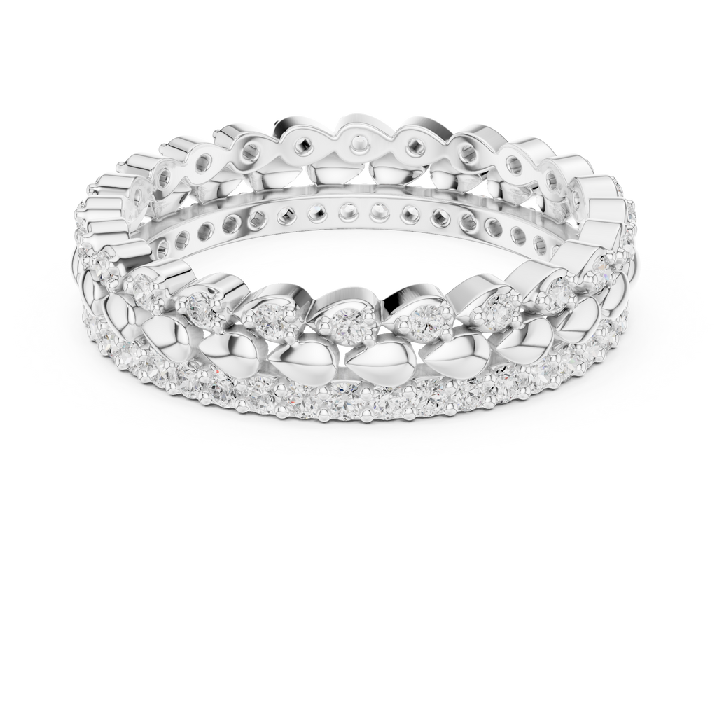 Vintage Diamond Eternity Band in Rose Gold