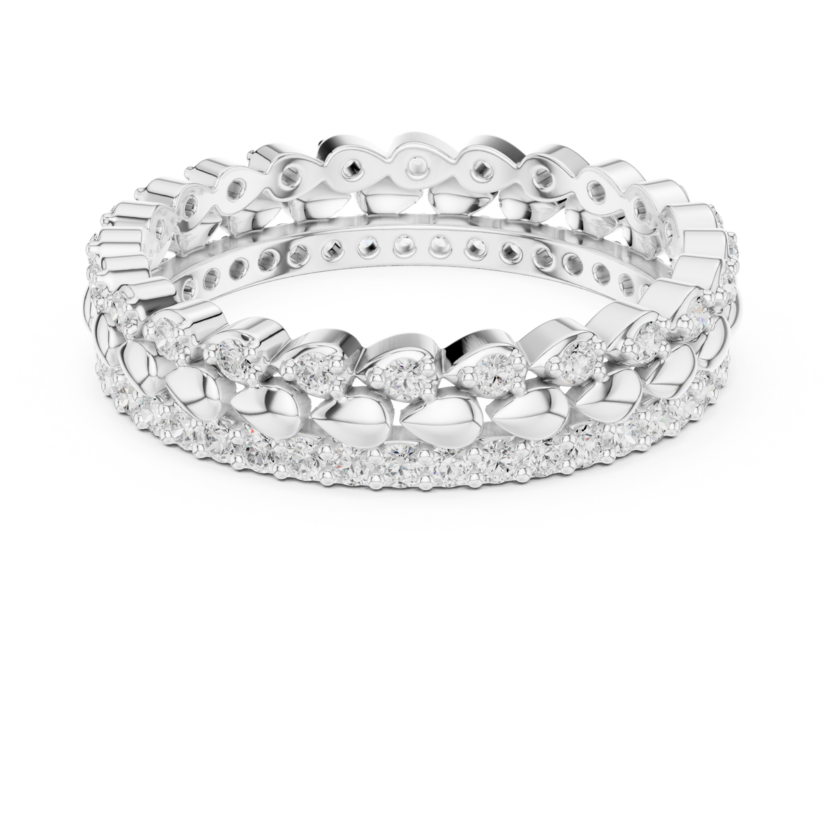 Vintage Diamond Eternity Band – view 4 of 12, lab grown diamond band | Jewelix Atelier
