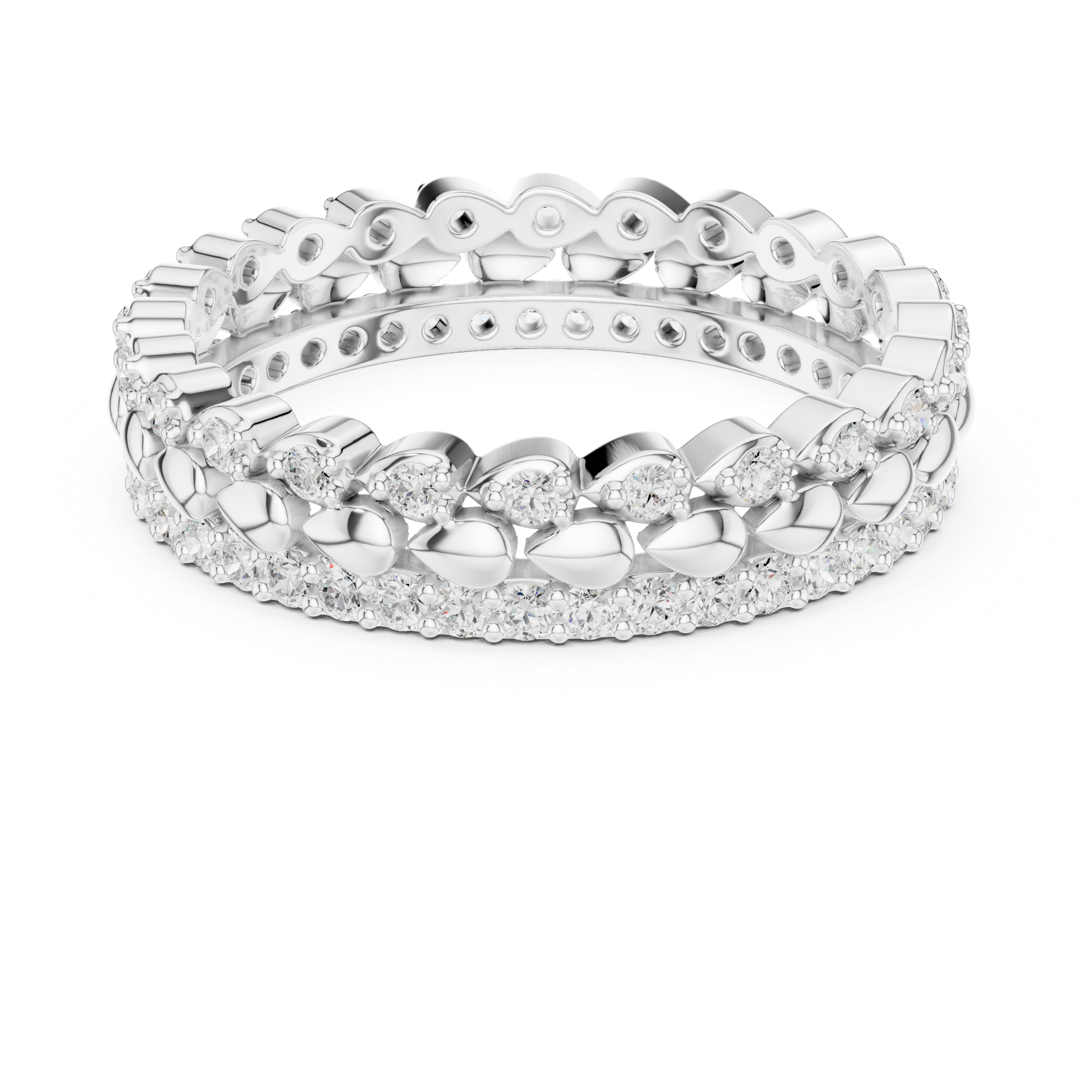 Vintage Diamond Eternity Band in Rose Gold
