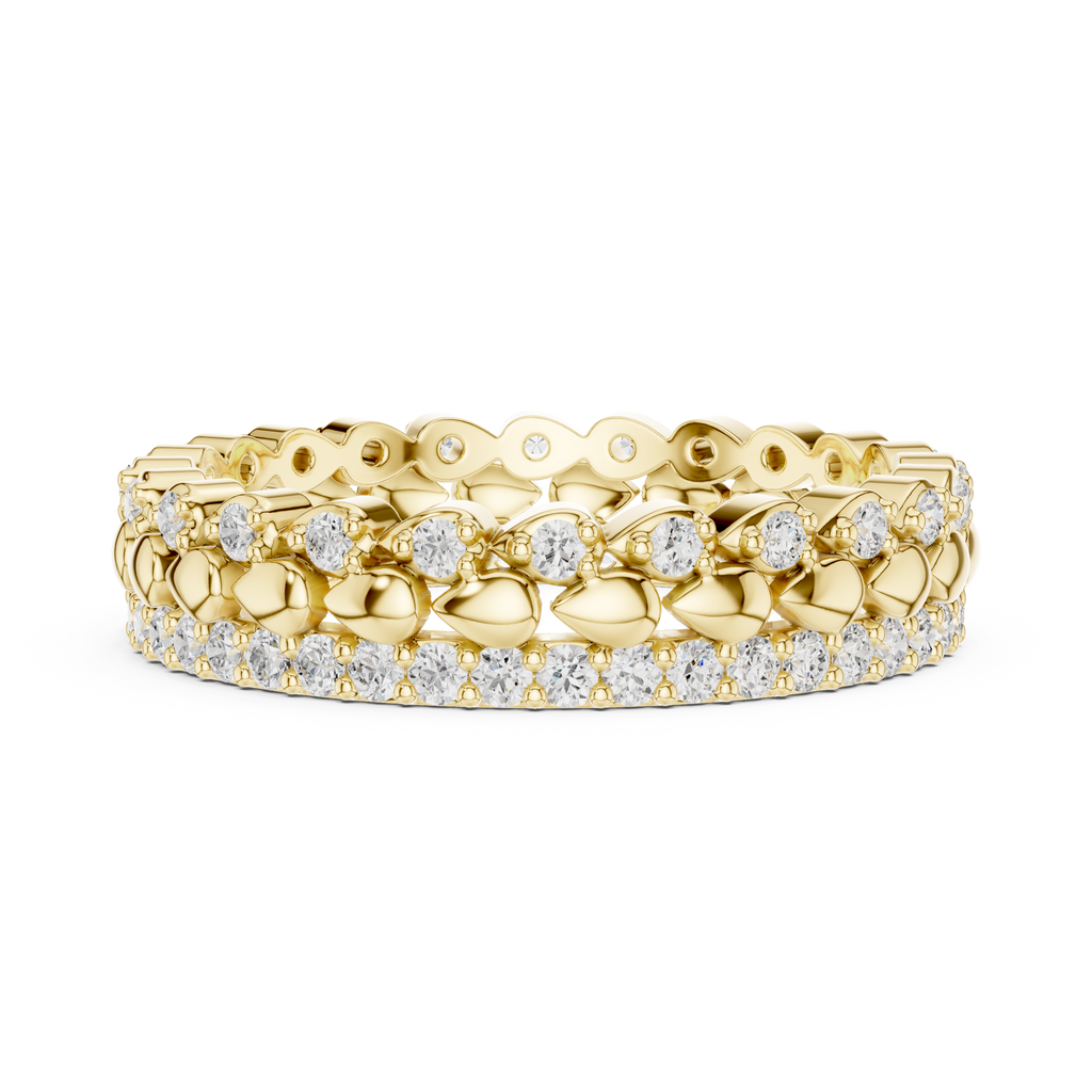 Vintage Diamond Eternity Band in Rose Gold