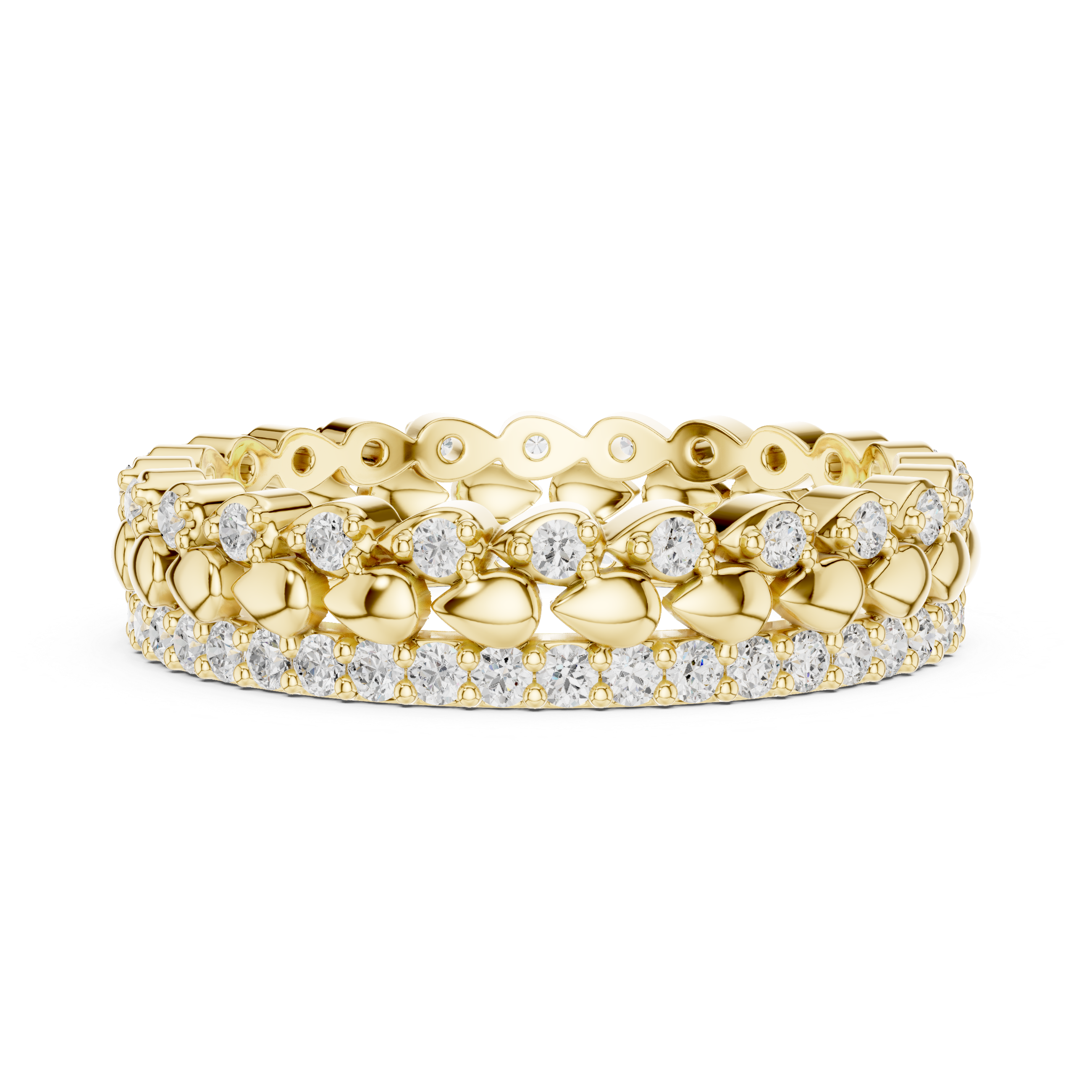 Vintage Diamond Eternity Band in Rose Gold